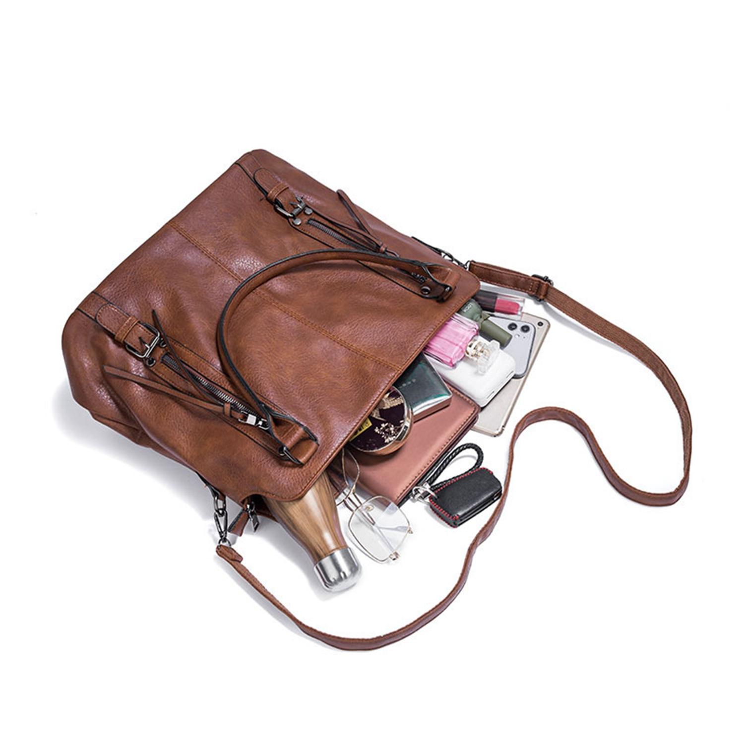 2pcs Hobo Tote Bags for Women Handbags Purse Ladies Shoulder Bags Versatile Styles Elegant Texture Durable Design for Thanksgiving & Christmas Gifts