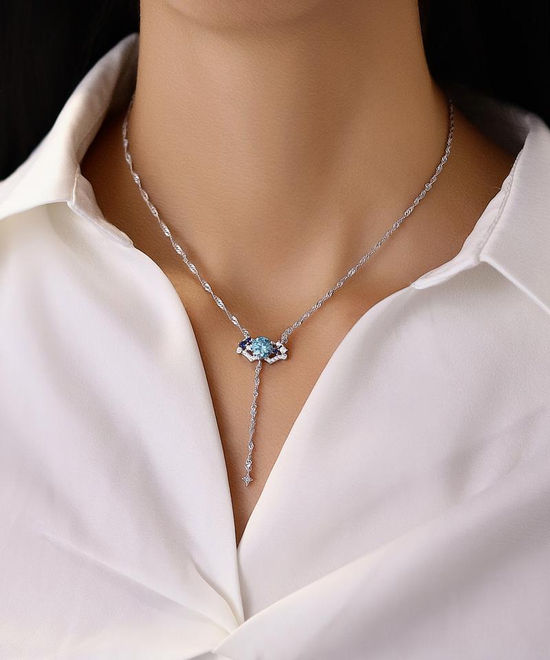 【Zodiac Pendant Necklace】Star Sign 1CT Synthetic Moissanite Zodiac Necklace 1.66mm Italian Rope Chain in 925 Sterling Silver Special Gift Package Birthday/AnniversaryGift for Women