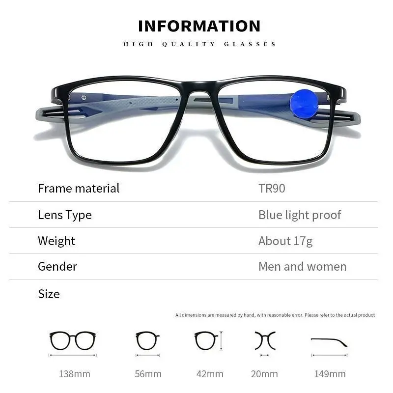 Unisex Smart Photochromic Myopia Glasses TR90 Frame Color Changing Sports Eyeglasses Men Women Anti-blue Short-sighted Eyewear