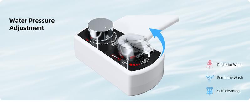 Bidet Toilet Seat Attachment & Fresh Water Sprayer (Cool & Warm Temperature Control | Easy Setup, Universal Fit, Non-Electric | Dual-Nozzle Cleaning, Adjustable Pressure, Female Wash) Adjustable Dual