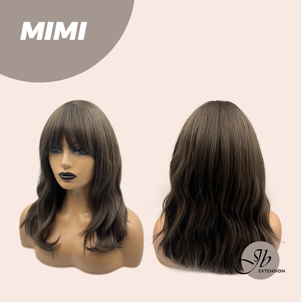 JBEXTENSION 18 Inches Brown Body Wave With Full Bangs Wig MIMI JBEXTENSION 18 Inches Brown Body Wave With Full Bangs Wig MIMI