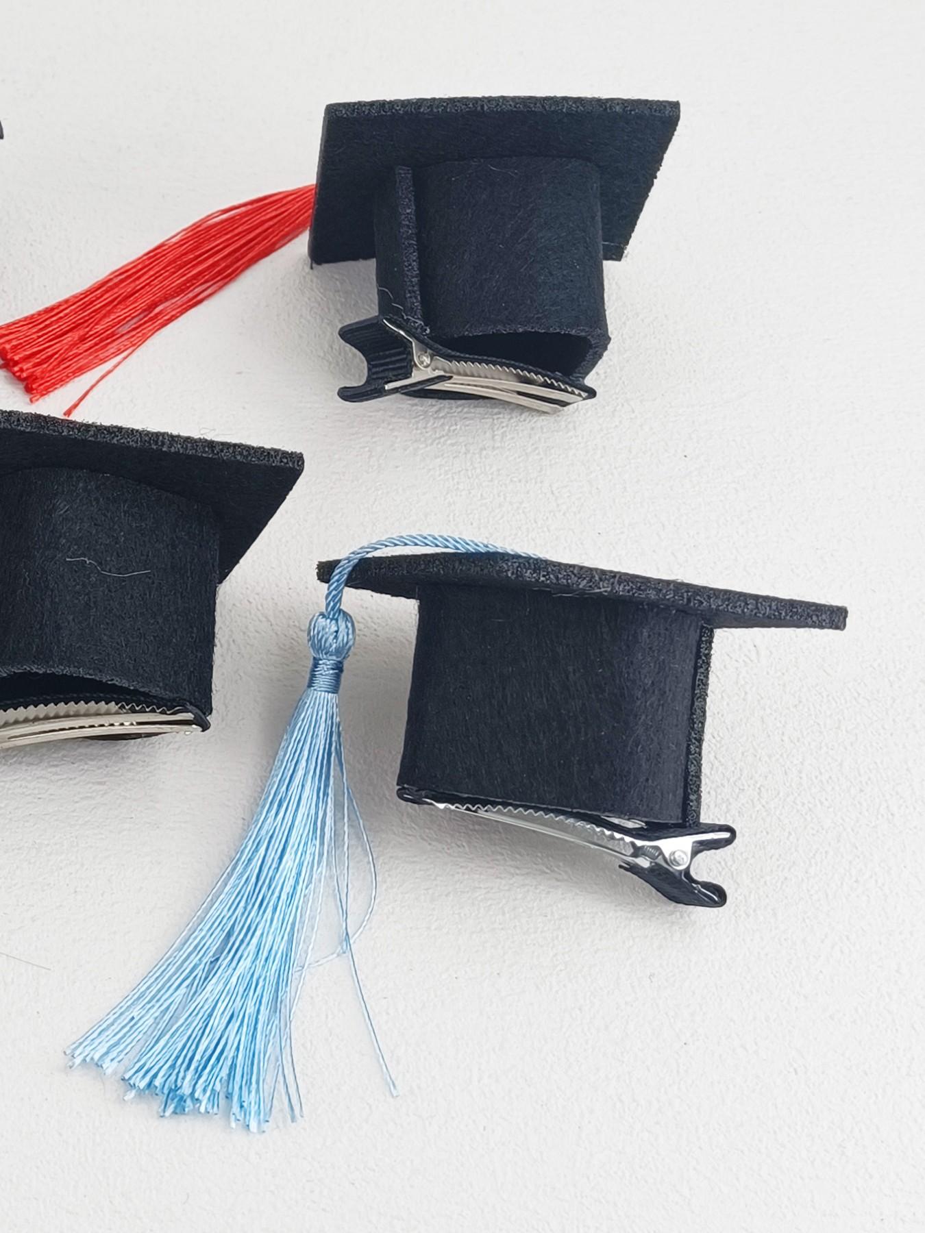 2pcs Bachelor Hat Hair Clips, Cute Small Hair Accessories, Graduation Season Headwear, Perfect Graduation Gifts