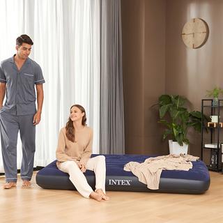 Valentine's Day Blue Inflatable Mattress Soft Comfortable No Back Pain Single Twin Size Foldable Storage Space Saving Holiday Practical
