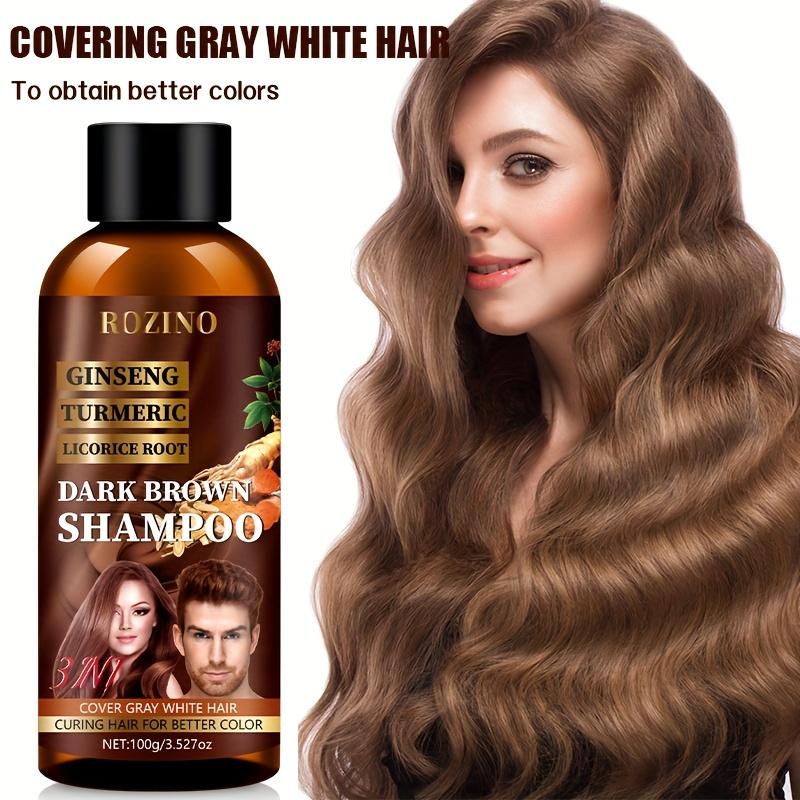 Boosted by Ginseng & Turmeric! Rozino Men’s Shampoo, Cover Gray Hair & Renew