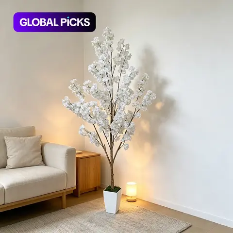 1Pcs 130/160/180cm Cherry Blossom Tree Decor, Artificial Plant, Fake Potted Plant for Home,living room Office, Wedding, Party, Valentine's Day, Christmas, Halloween #GLOBAL PICKS
