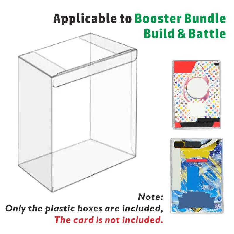 Transparent Plastic Display Boxes for Collectible Items, 5/10 Pack, Fits Booster Box, Stackable Storage, Protective Showcase, Easy Organization