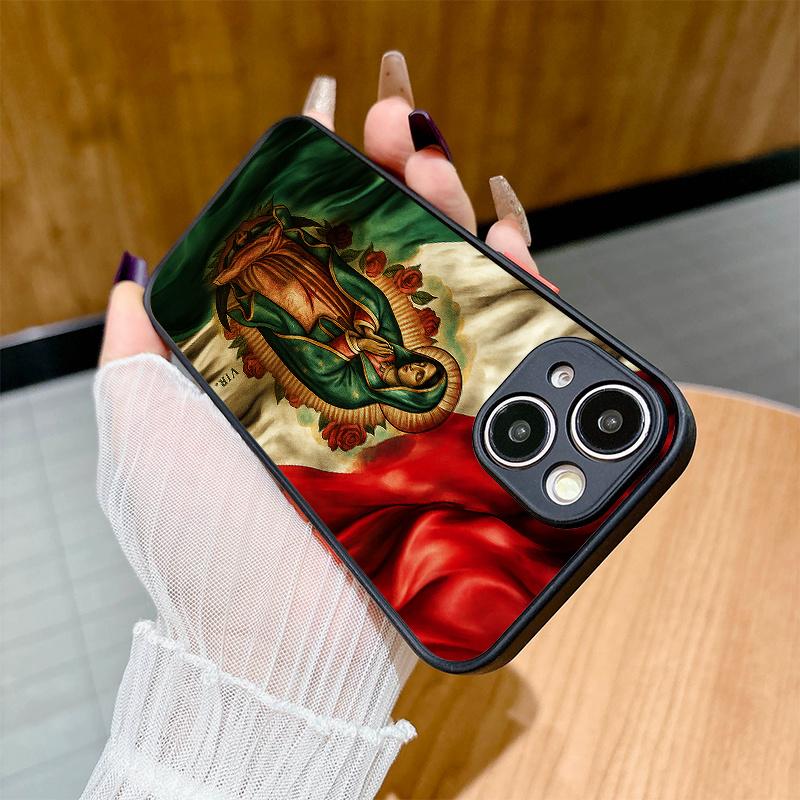 Sacred Virgin of Guadalupe in Prayer Matte texture semi-transparent drop-proof and scratch-resistant protective case suitable for iPhone 17 Pro Max 17 17 Air 16 Pro 15 Plus 14 13 12 11 XS Max X/XS An excellent gift choice, Religious Phone Case, Smartphone