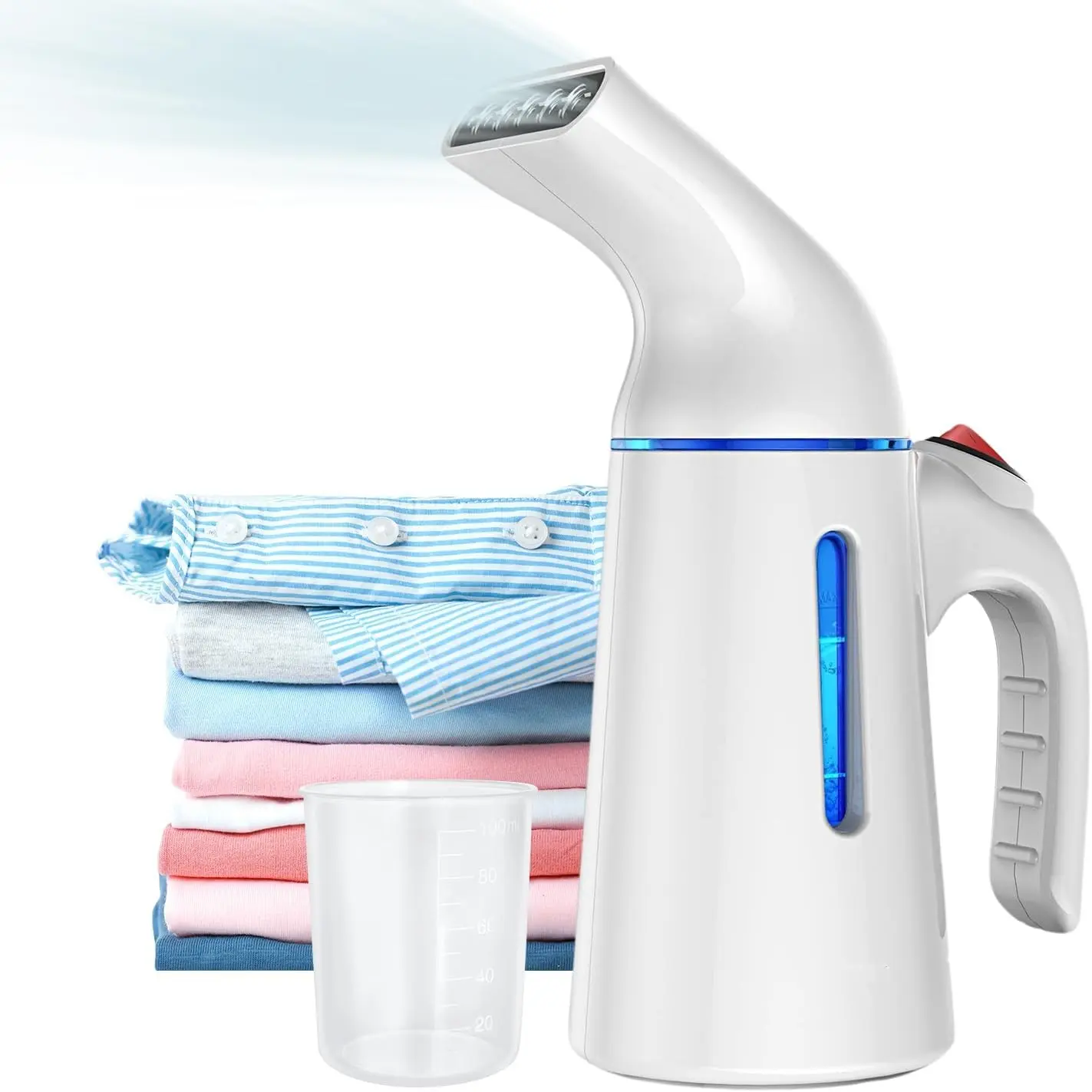 Handheld Clothes Steamer (700W Power) - 40S Fast Heat-Up, 120ML Water Tank, 25g/min Strong Penetrating Steam, Steamer Iron for Travel & Home Use, GY169 White