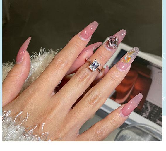 【#52】2Carat Emerald Cut Synthetic Moissanite Rings in 925 Sterling Silver