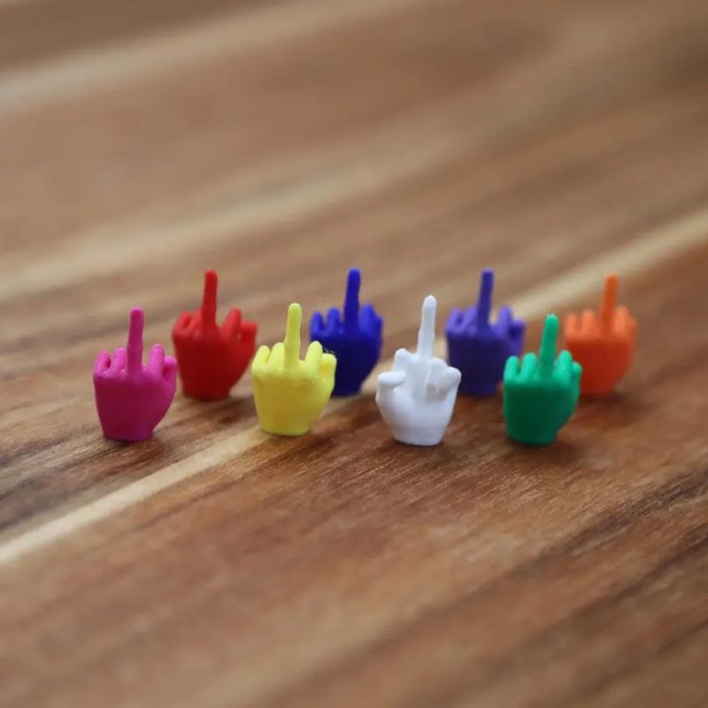 Mini Middle Finger Funny Plastic F-U Hand Set in Bold Colors or Mixed Pack, 10/20 Pcs Novelty Spoof Toys and Joke Gifts Among Friends