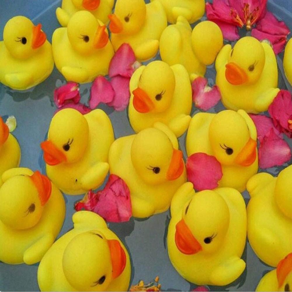 10 Rubber Ducks, Squeaky Duck Toys, Pool Party Decor, Birthday Gift, Home Decoration, Hawaiian Party Supplies, Store Souvenirs