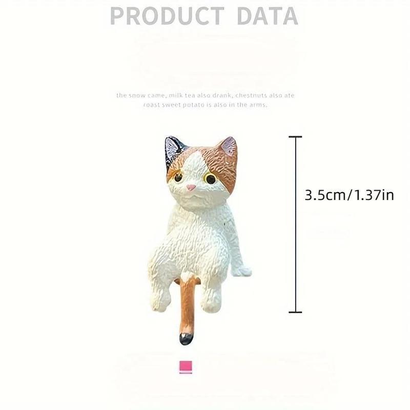 5-Count Adorable Cat Figurines, Car Dashboard Accessories for Vehicle Decoration, Enhances Car Interior with a Cute Touch, Car Interior Accessories, Aesthetic Car Accessory