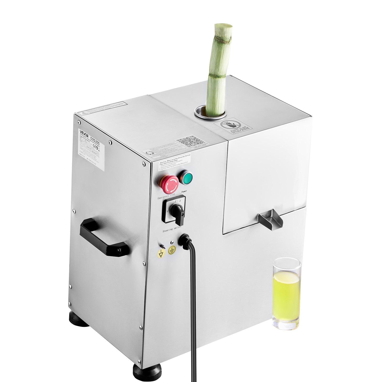 【DealsForYouDays】VEVOR Commercial Sugar Cane Juicer, 800W Electric Sugarcane Juicer Machine with 661LBS/H High Output, 4 Stainless Steel Rollers, Sugar Cane Press Juice Extractor Squeezer for Home/Commercial Use