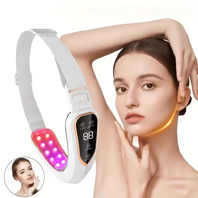 Advanced V Face Massage Machine, 6-Mode USB Rechargeable Light Facial Massager, Perfect Gift for Girlfriend, Beauty Device, Anti Wrinkle Lifting