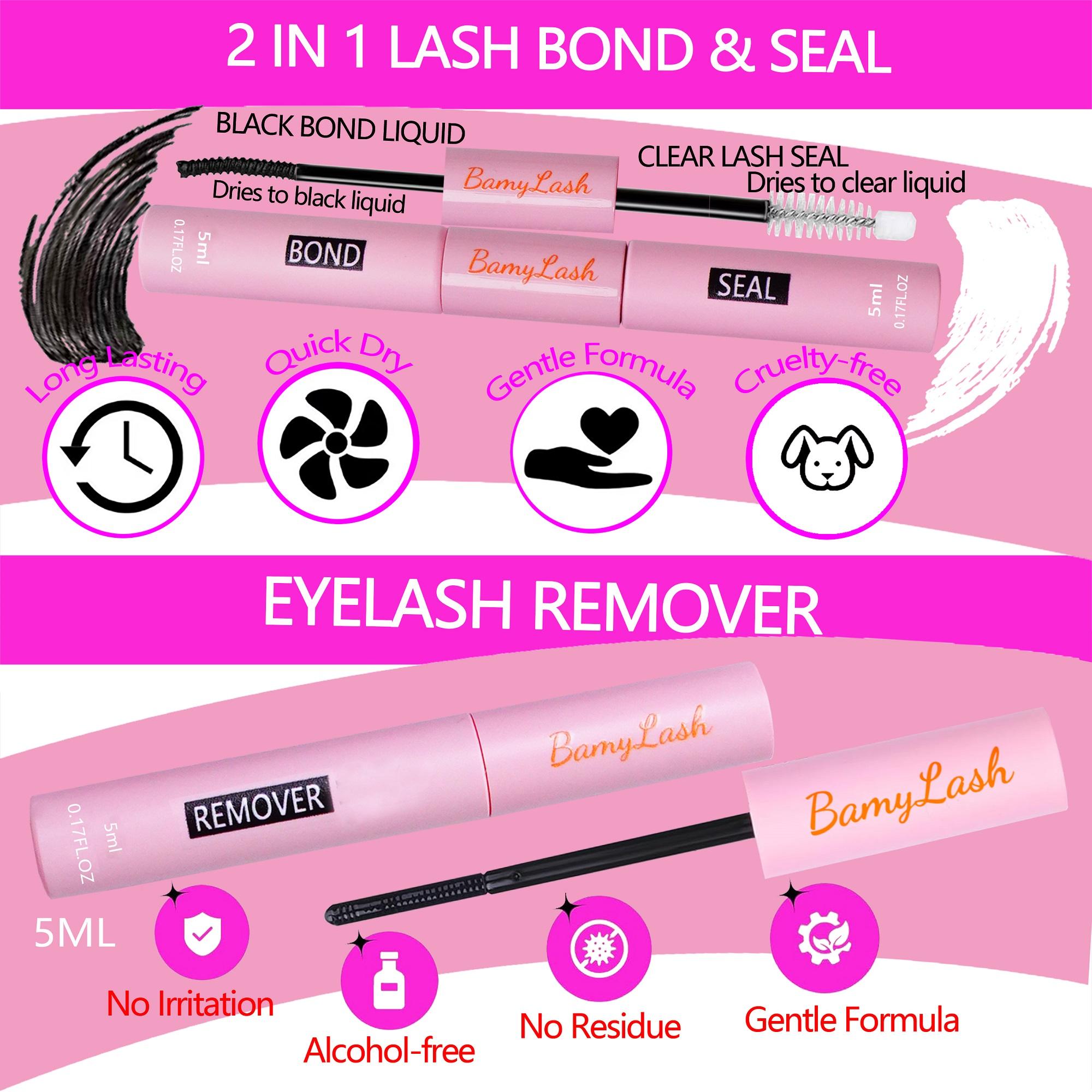 Natural Look DIY Eyelash Extensions Kit, 1 Set Including 3 Boxes Mixed Length Fluffy Eyelash Clusters Fake Lashes with Lash Glue & Tweezers & Lash Remover, Eye Makeup Enhancement Set for Women