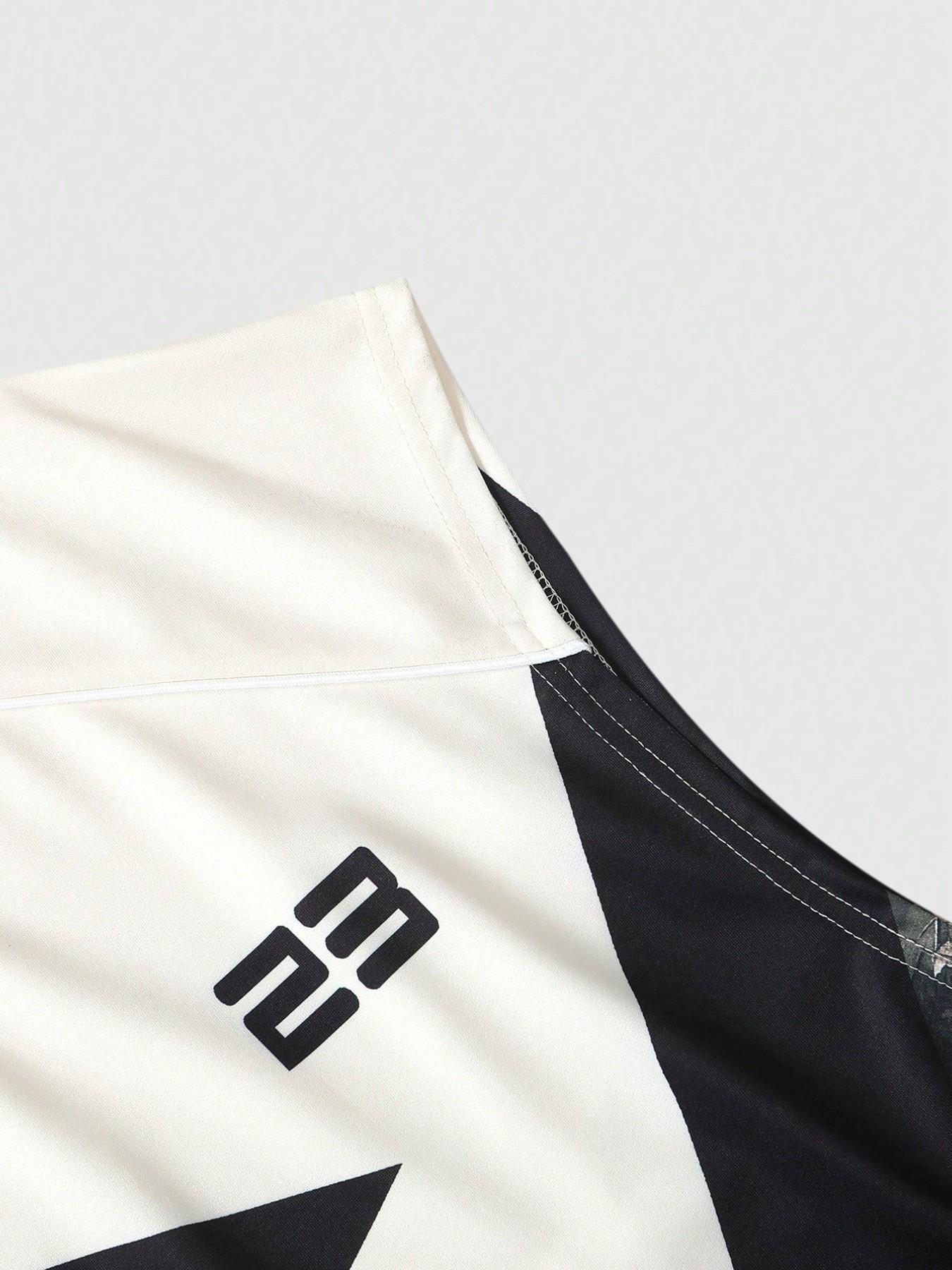 Y2K Racing Sleeveless Top, Camo Patchwork Streetwear, 23 Number American Flag Pattern, Men's Vintage Motorcycle Sweatshirt