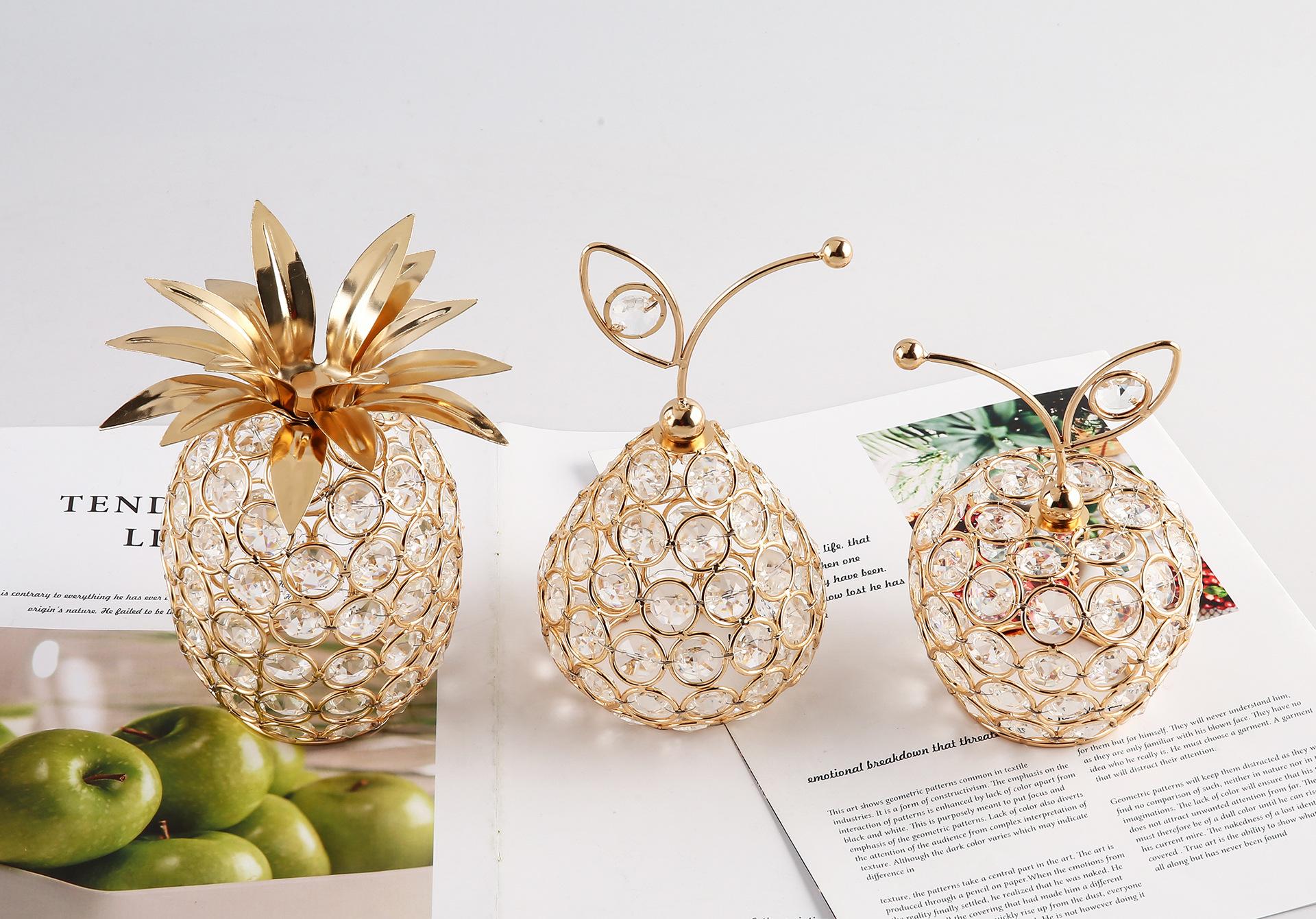 Crystal Pineapple Ornament, Realistic Fruit Design, Glass Fruit Craft, Desktop Decor, Home Decoration, Ramadan Decor, Bathroom Decor, Figurines Decor, Decorative Ornaments