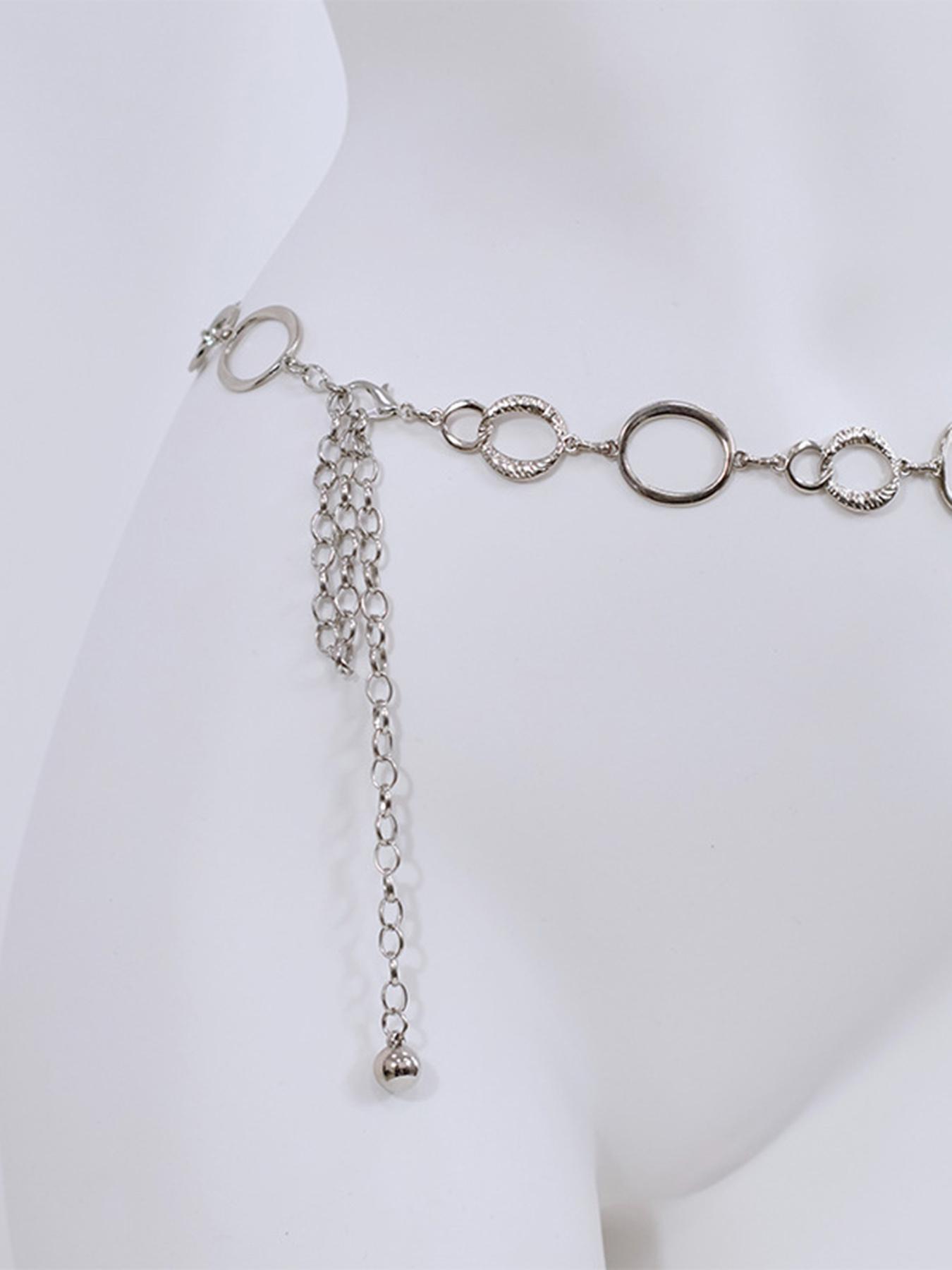 Women's Minimalist Elegant Metal Body Chain with Round Detail, Trendy Versatile and Exquisite Body Jewelry, Perfect Birthday Gift