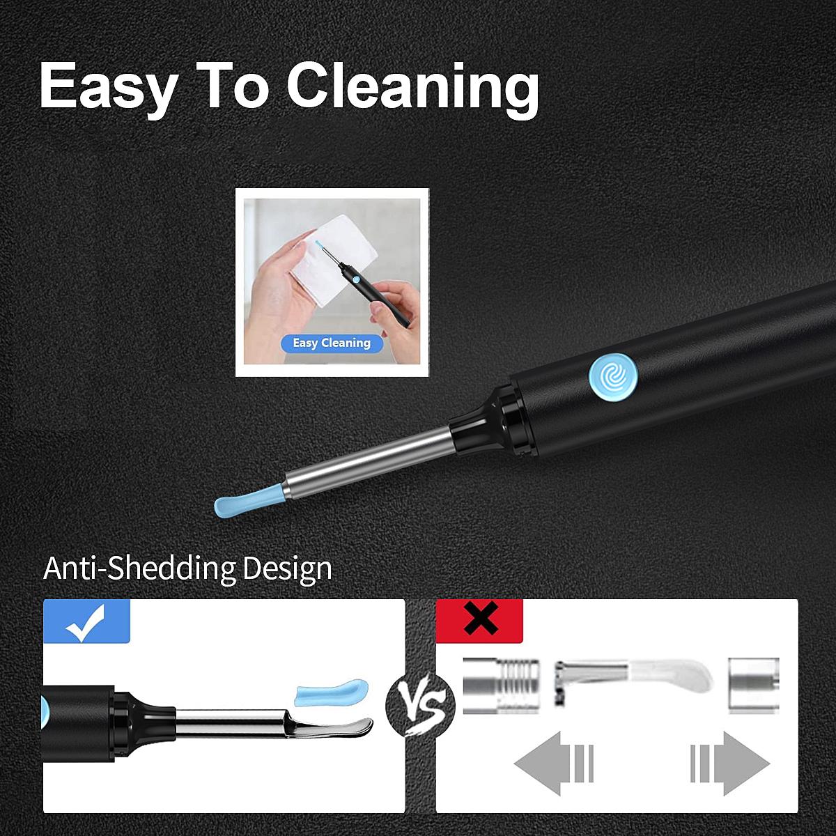 1pc Ear Wax Removal Earwax Remover Tool, Ear Cleaning Tool with 8 Pcs Ear Set, Ear Camera with 5 Ear Spoon, Ear Cleaner with Camera Earwax Removal Kit with Light