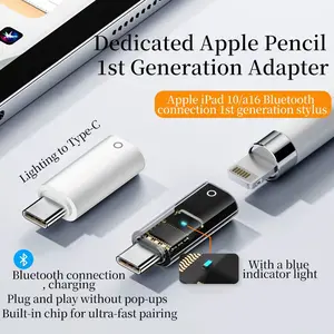 Apple Pencil Adapter USB-C Bluetooth-compatible Charging Converter for iPad 10/11/a16, Handwriting Pen Connector, Compatible with Apple Devices