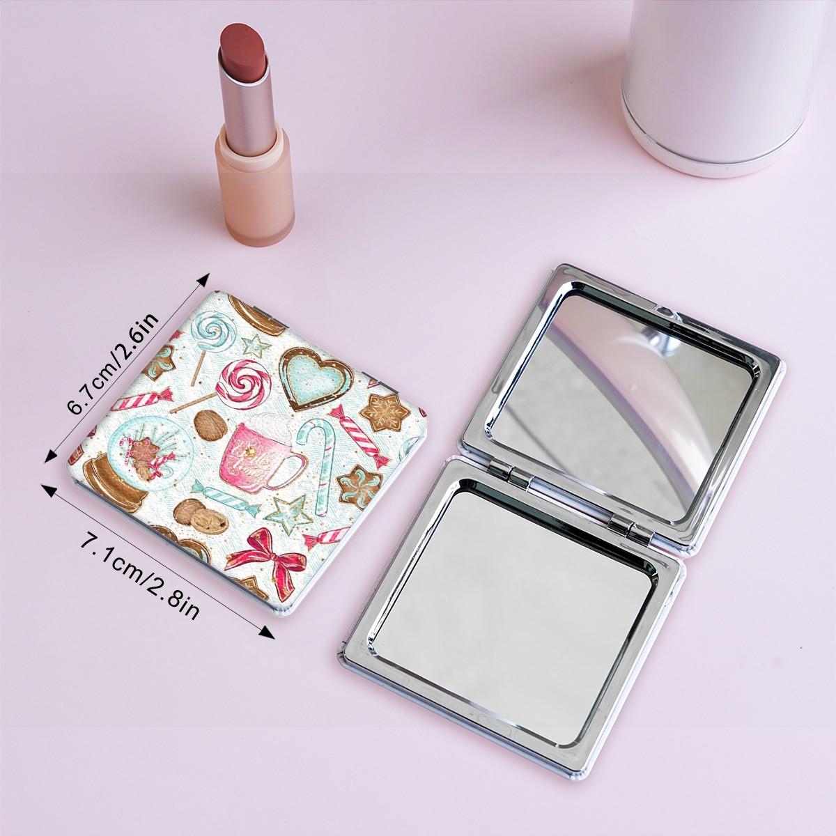 Cartoon Feng Shui Crystal Ball Candy Makeup Mirror, Foldable Mini Handheld Mirror, Perfect Gift for Friends and Family