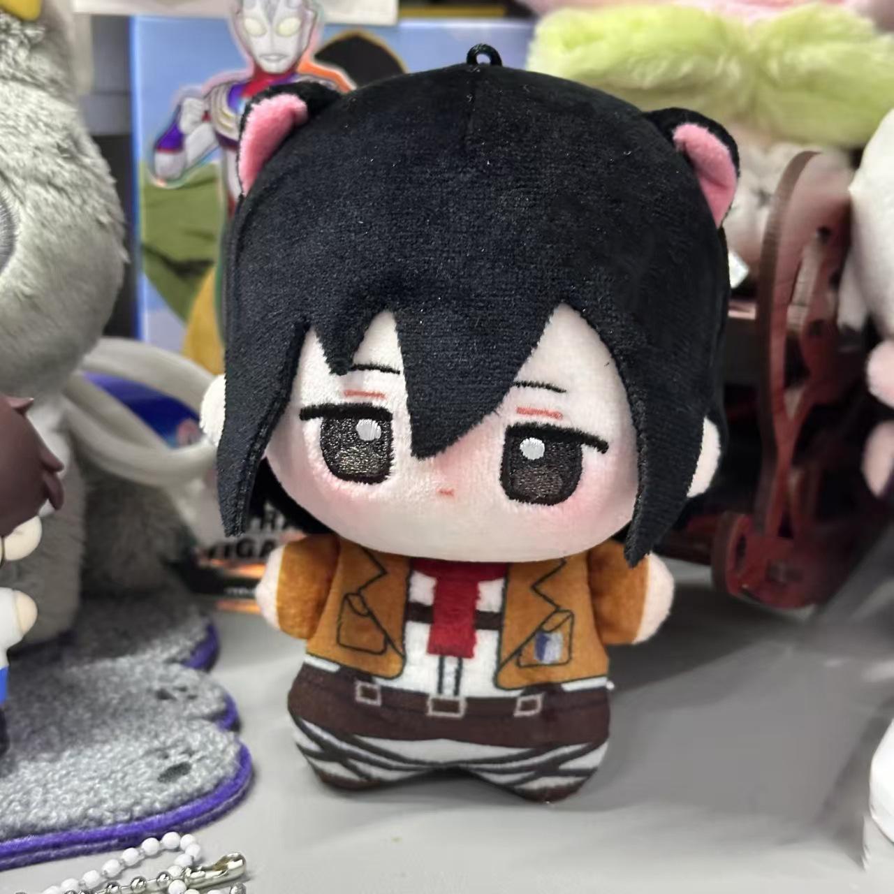 10cm Anime Levi Ackerman Cosplay Plush Doll Pendant Attack On Titan Eren Stuffed Plush Toy Fans Desk Decoration Birthday Gif