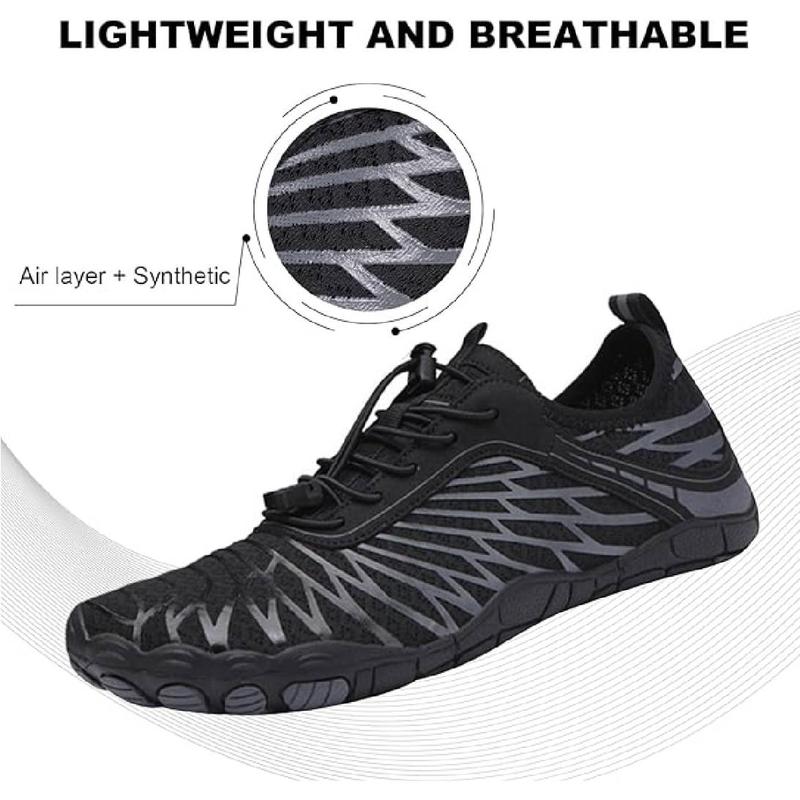 SANPON Hike Barefoot Shoes for Women & Men Breathable Non-Slip Athletic Footwear Wide Toe Water Shoes Activewear Universal Fit Ultra-thin Sole Mesh Upper Washable