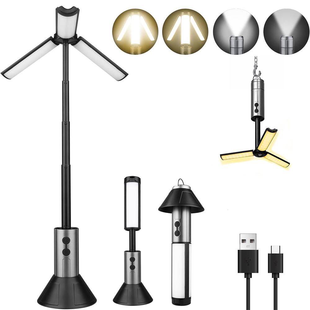 1PC Rechargeable LED Camping Light, 3000mAh Telescopic Camping Light,ortable Collapsible Light, 3 Page Head 5 Lighting Modes Cordless Waterproof Camping Flashlight Lantern for Power Outages Indoor, Hiking Outdoor 1PC Rechargeable LED Camping Light, 3000mAh Telescopic Camping Light,ortable Collapsible Light, 3 Page Head 5 Lighting Modes Cordless Waterproof Camping Flashlight Lantern for Power Outages Indoor, Hiking Outdoor