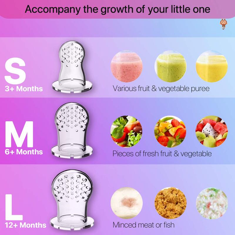 Baby Popsicle Molds & Baby Fruit Feeder, Silicone Ice Molds and Teething Pacifier Feeder and Teether for Babies, Baby Feeder