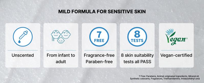 Sensitive Skincare Trio (Facial Cleanser, Milky Toner, Cream) | Hypoallergenic & Gentle on Sensitive Skin, Instant Hydration, Vegan Moisturizers for All Skin Types (8.45 fl.oz + 8.45 fl.oz + 6.76 fl.oz)