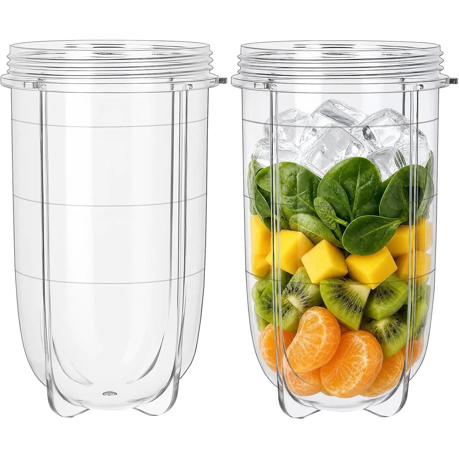 2 PCS 16OZ Replacement Blender Cups Jar Replacement Parts compatible with 250W Magic Bullet MB1001 Series Juicer Mixer