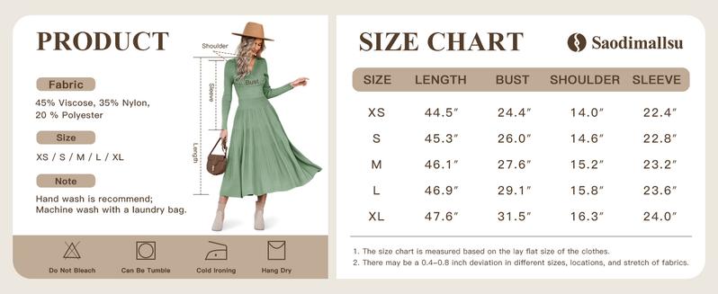 Saodimallsu Womens Long Sleeve Midi Sweater Dress Wrap V Neck Pleated A Line Fit Flare Elegant Knit Maxi Dress Casual Bride Saodimallsu Womens Long Sleeve Midi Sweater Dress Wrap V Neck Pleated A Line Fit Flare Elegant Knit Maxi Dress Casual Bride