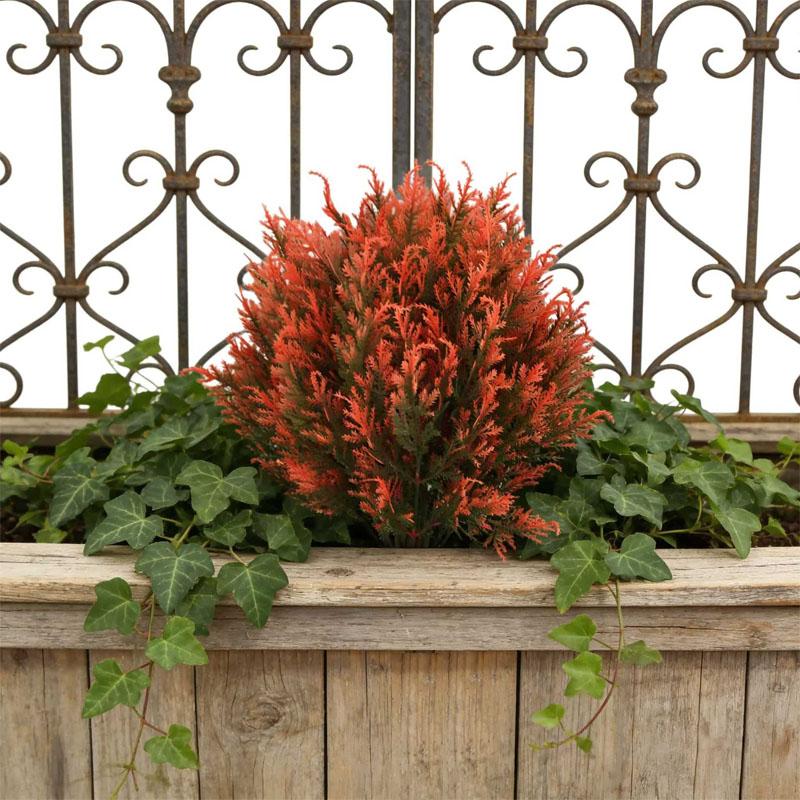 Simulated pine tree greenery planting, durable green artificial pine trees/anti-ultraviolet fake shrubs, suitable for all four seasons - holidays, Christmas, Valentine's Day and weddings - for outdoor and indoor use, courtyards, porches, garden decoration