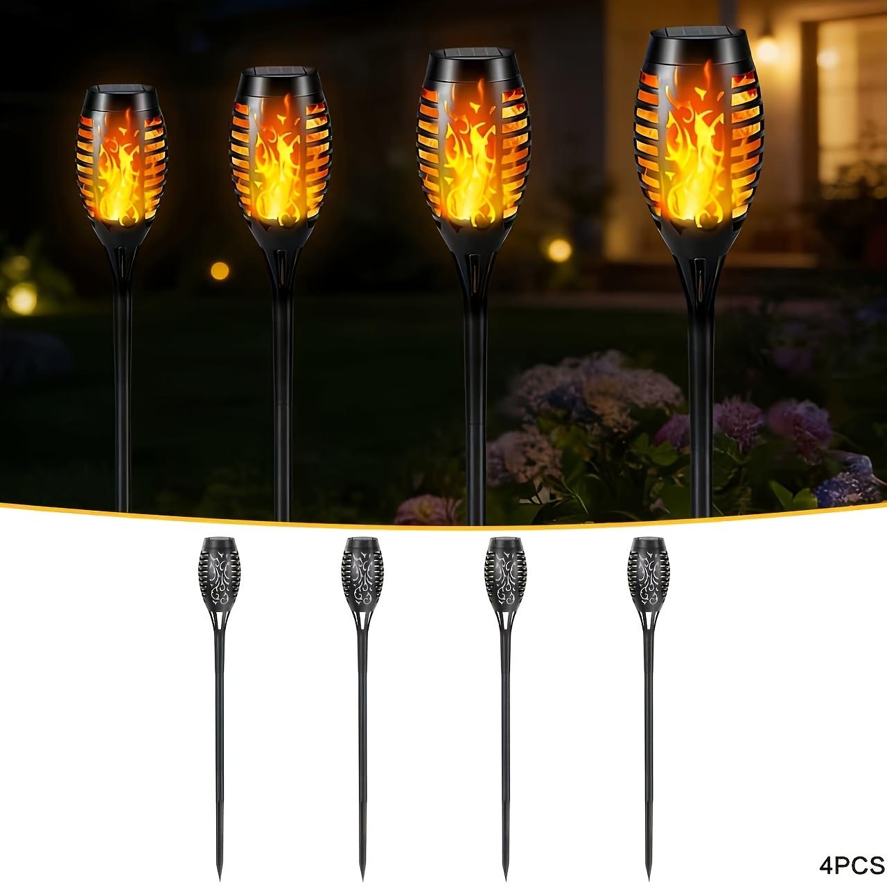 4PCS Solar Torch Lights, Flame Effect LED Outdoor Waterproof Lawn Lights, Landscape Lighting for Garden, Hotel & Beach，needoh，garden lights, Outdoor Patio Lights, Outdoor Pathway Light