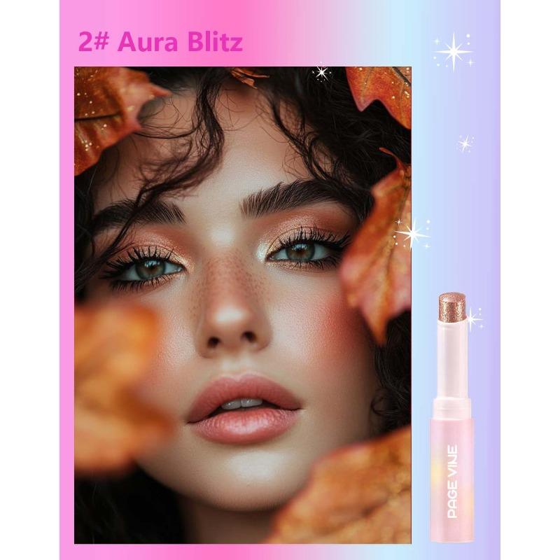 PAGE VINE Popular Water Gloss Jelly Highlight Eyeshadow Stick Super Shiny Multi-color Eyeshadow Highlight Stick