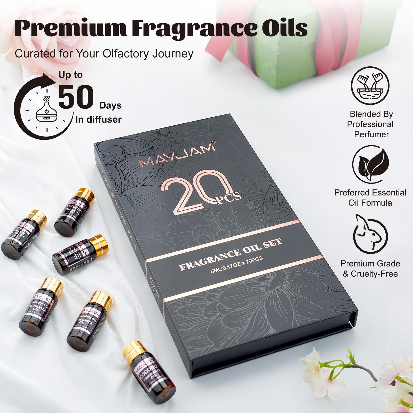 20 Bottle Aromatherapy Essential Oil Gift Set, Aromatherapy Oils, Aroma Diffuser Oil, Long-Lasting Scent Home Fragrance, Perfect for Soap Candle Making, Ideal Gift Choice
