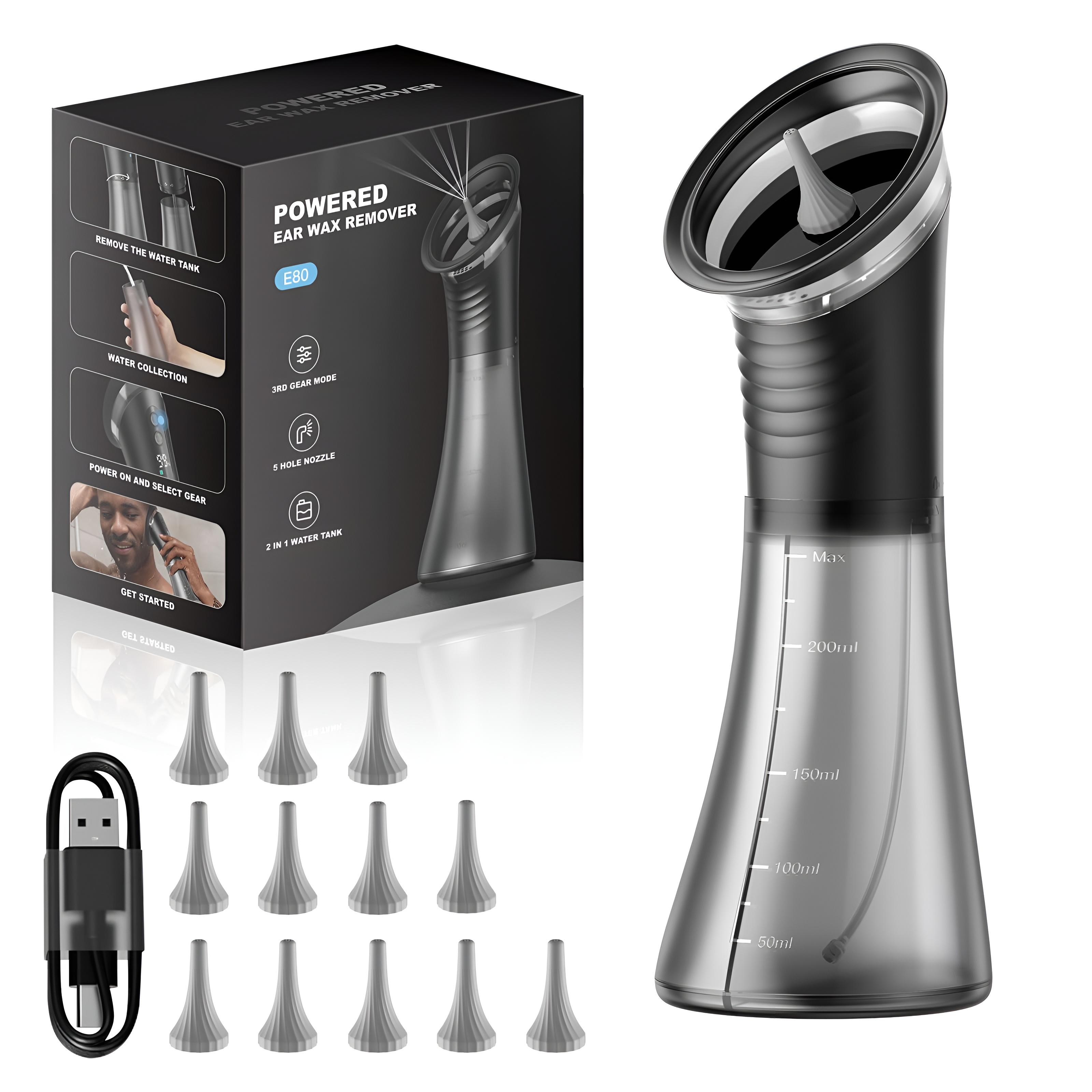2026 Upgraded Ear Wax Removal with LED Display- Safe and Effective Ear Wax Removal Kit-Ear Cleaner Kit -with Wastewater Recovery System-HSA-FSA-Eligible