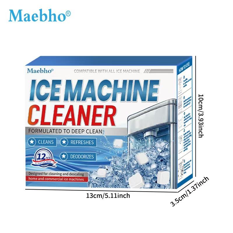Newly packaged AGICEA 12-piece ice maker cleaner descaling agent, upgraded formula, suitable for household ice maker cleaner, ice machine cleaner