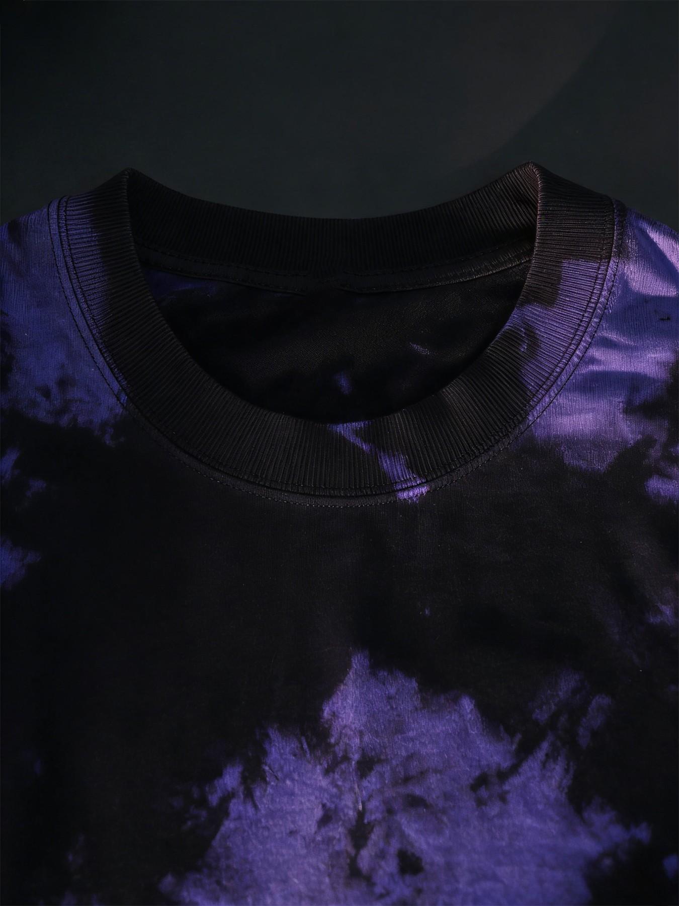 Unisex Vintage Stylish Street Style Tie-Dye Summer Short Sleeve Cotton T-Shirt, Y2K Fashion Streetwear, High Street Culture, Couple's Matching Casual Daily Wear