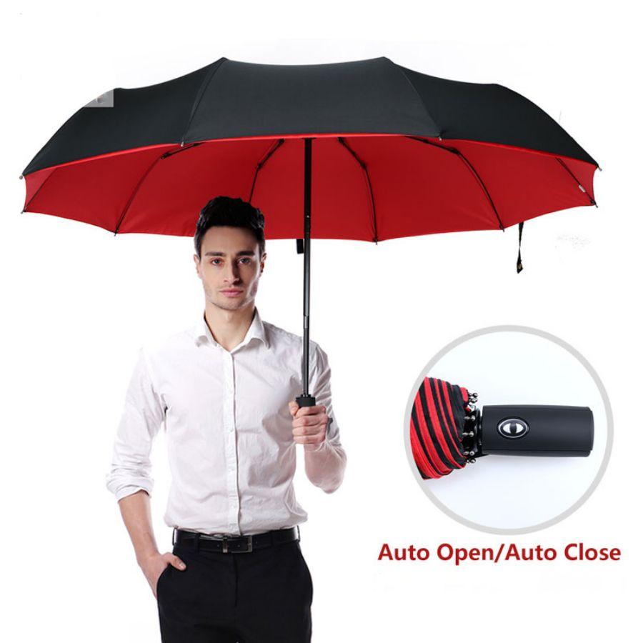 Automatic Folding Large Dual-Layer Rainproof Umbrella, Waterproof Windproof, Outdoor Sun Protection, Home Entertainment, Two-Use Shade Umbrella