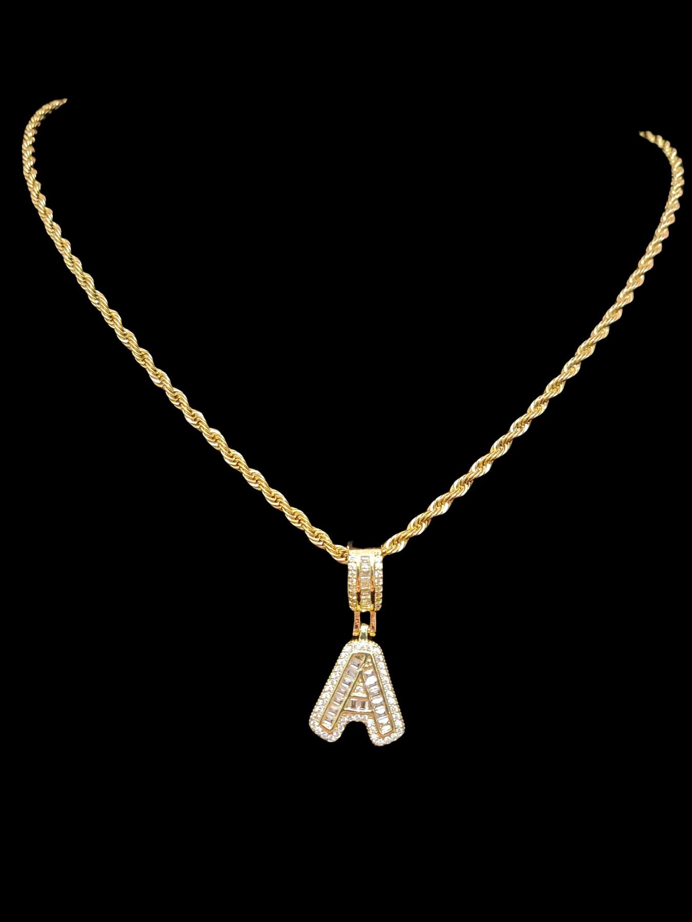 Artificial Zircon Letter Pendant Necklace, Trendy Fashion Initials Jewelry for Parties and Daily Wear, Versatile & Exquisite Jewelry for Birthday Gift, Fashionable Jewelry