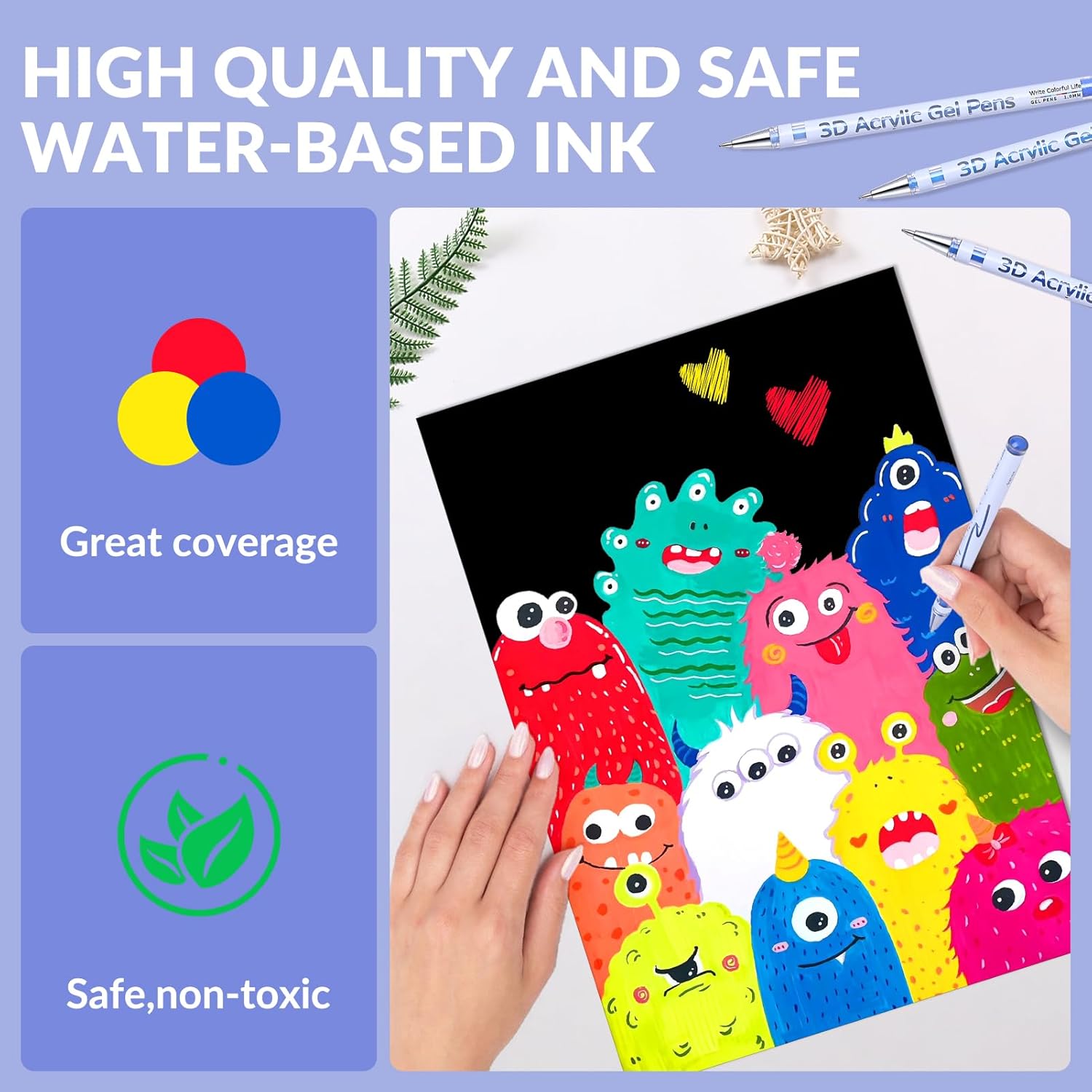 3D Acrylic Gel Pen, 1 Box Quick-Drying Acrylic Gel Pens, Graffiti Painting Marker Set for Greeting Cards, Coloring and Outlining#TOP PICKS