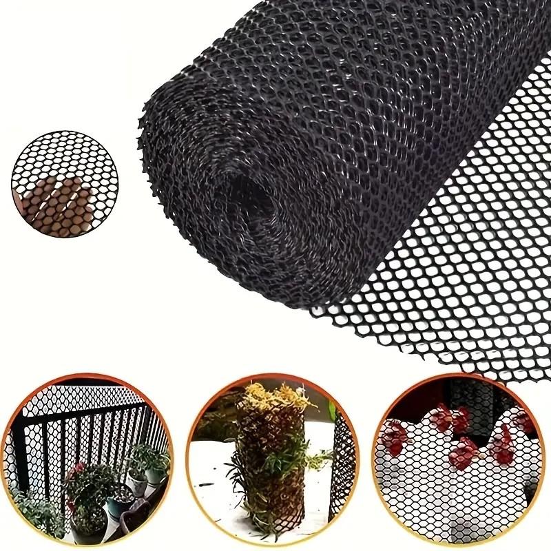 Plastic Wire Mesh Fence, Chicken Wire Net for Poultry, Animal Barrier, Flowers, Gardening, Width 40 Cm, Hole Size 8 Mm, Pest Control Netting