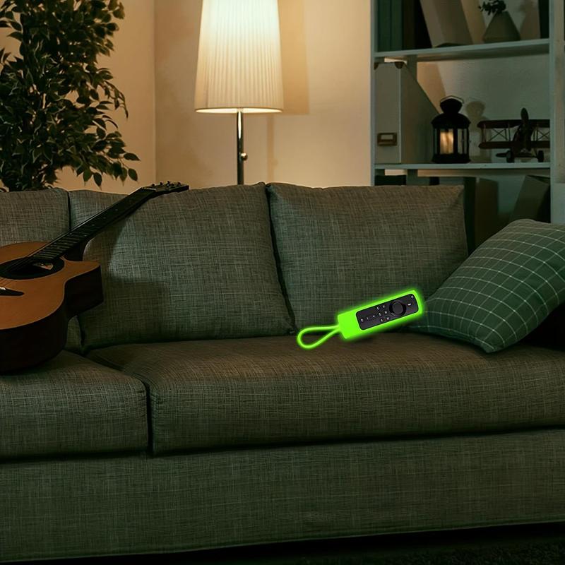 Glow in The Dark Remote Control Case with Lanyard, 1 Count Dustproof Remote Control Cover, Remote Control Protector for Fire TV Stick 4K Lite Cube