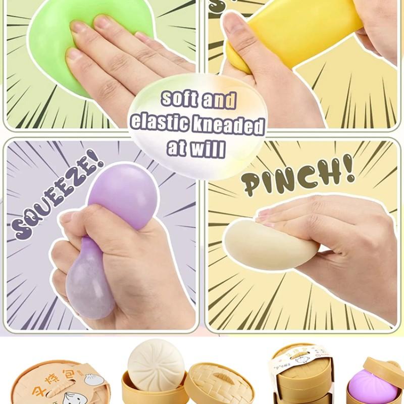 Blind Box Stress Relief Baozi Toy, Realistic Compression Fun, Slow Rebound Soft Squeeze, Prank Gift, Relaxing Fidget Toy