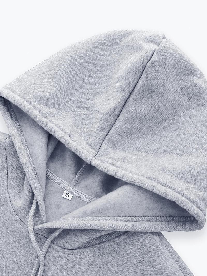 Men's two-piece tracksuit: a hooded sweatshirt and drawstring trousers with a letter print, perfect for fall and winter wear, Streetwear Tracksuit Set