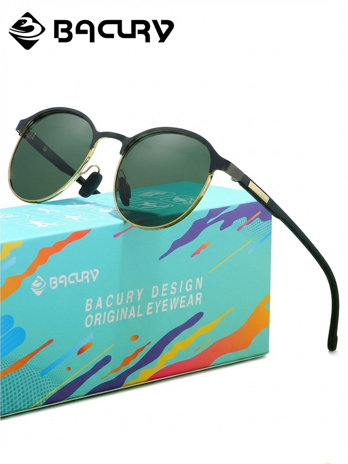 BACURY Lightweight And Minimalist Men'S Polarizing Sunglasses With Oval Frames, Versatile For Daily Travel, Windproof, Dustproof, Uv Resistant, Driving And Hiking To Reduce Glare