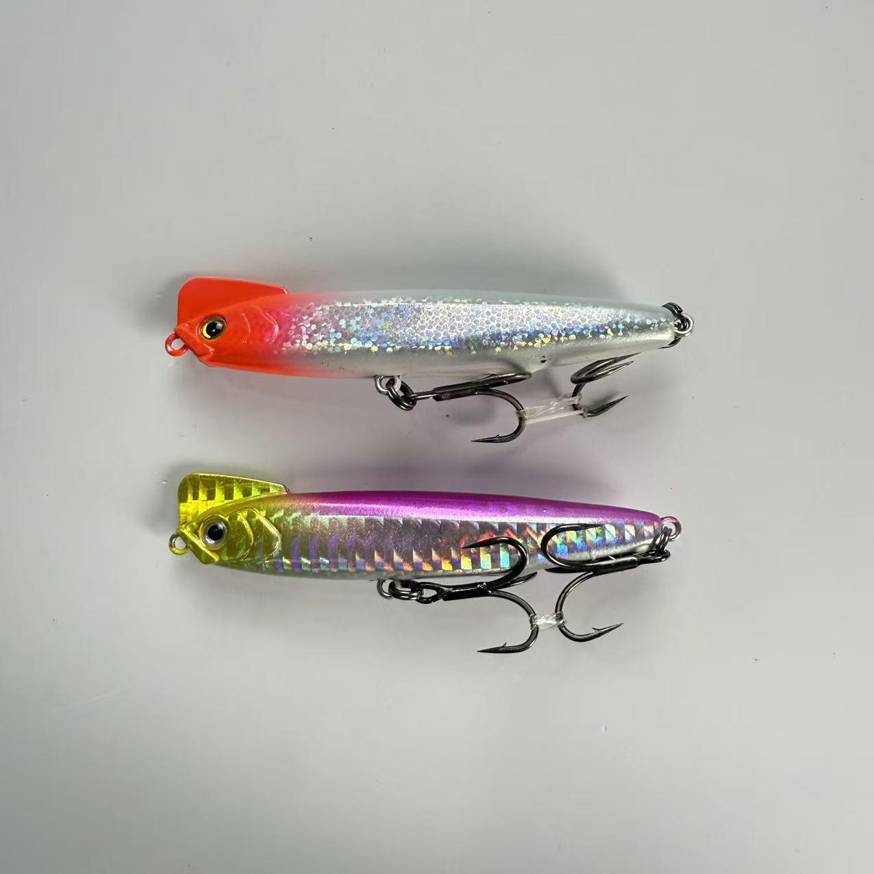 Large brand remastered version, popular, 2pcs, large swing long throw submerged pencil fishing for sea bass, trembling sinking lure, fake bait, chicken crown bait, suitable for freshwater and seawater fishing accessories, fishing equipment and supplies