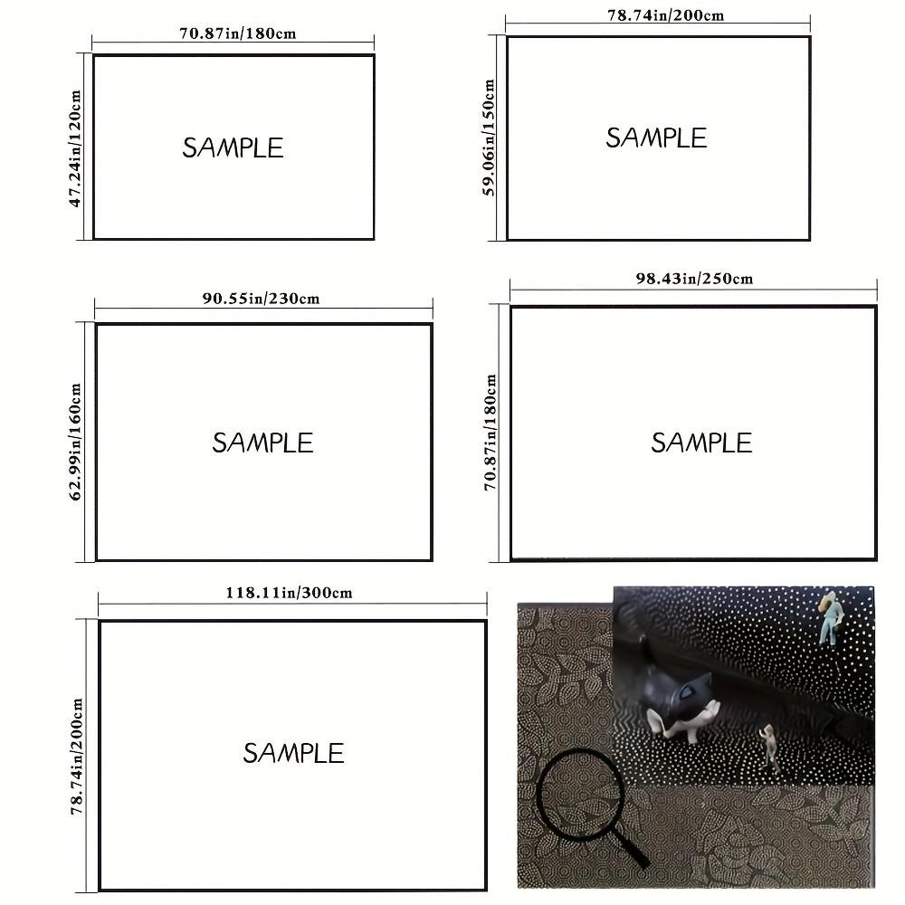 Large Living Room Rug, Non-Slip Foam Mat, Velvet Design, Indoor Outdoor Use, Artistic Style, 2.25m²