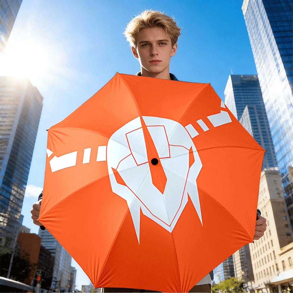 1PC personalized folding umbrella cartoon mecha helmet pattern printed umbrella is suitable as a birthday gift, all kinds of holiday travel use and gifting